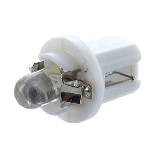 Sodial® - 10 x Lampadine LED T5 luce bianca luminosa, per luci cruscotto, indicatori di direzione auto B8-5D, 12 V 6000 K-6500 K