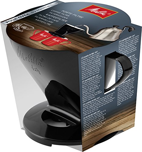 Melitta 217564 - Porta caffè per sacchetti filtro, 1 x 4 standard, in plastica, colore: Nero