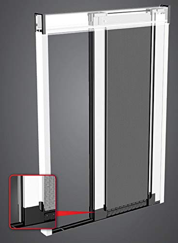 Zanzariera a carrarmato in alluminio per porte balconi, varie misure e colori, made in italy (L 110 X H 230)