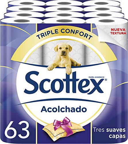 Scottex - Carta igienica imbottita, 63 rotoli