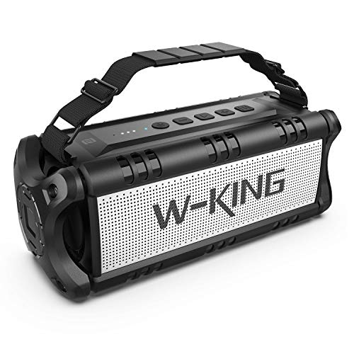 W-KING 50W(Picco 70W) Altoparlante Bluetooth Portatili -24 Ore di Riproduzione - Portatile Speaker con Bassi Potenti - 8000mAh Batteria - TWS Impermeabile Subwoofer per Casa Festa All'aperto (Nero)