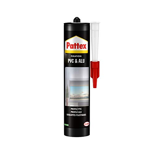 Pattex 1956425 - Colla di fissaggio per alluminio e PVC, colore: Bianco