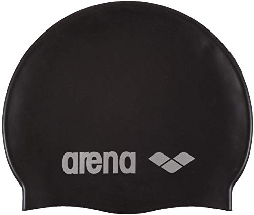 Arena Classic Silicone, Cuffia Unisex Adulto, Nero (Black-Silver), Taglia Unica