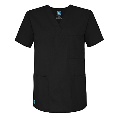 Uniforme mediche unisex Top infermiera abbigliamento professionale – 601 – Nero – XL