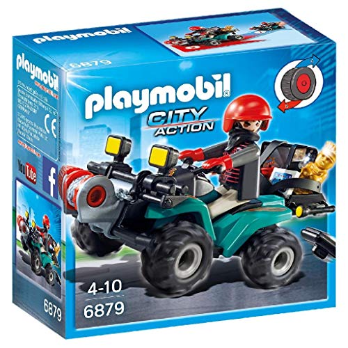 Playmobil City Action 6879 - Rapinatore su Quad con Refurtiva, dai 4 anni