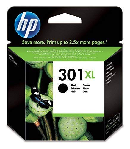 HP 301XL CH563EE Cartuccia Originale per Stampanti a Getto d'Inchiostro, Compatibile con DeskJet 1050, 2540 e 3050, OfficeJet 2620, 4630, Envy 4500 e 5530, Nero