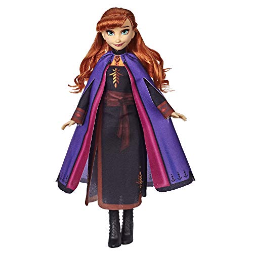 Disney Frozen 2 - Anna, Fashion Doll con Capelli Lunghi e Abito Blu, Ispirata al Film Frozen 2