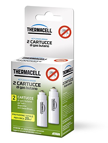 Thermacell Pacchetto 2 Cartucce Gas Butano per la Protezione dalle Zanzare, Bianco, 16.51x9.53x3.18 cm