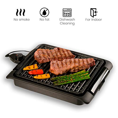 BEST DIRECT Starlyf Smokefree Grill Original Come Visto alla TV Griglia No Fumo Carne e Verdure Grigliate Set Piastra Extra Cucina Barbecue (Griglia Elettrica)