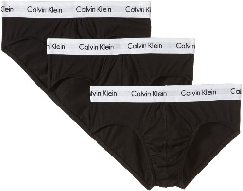 Calvin Klein - Cotton Stretch 3Pk H, Slip da uomo, Nero (Schwarz (001 ), M
