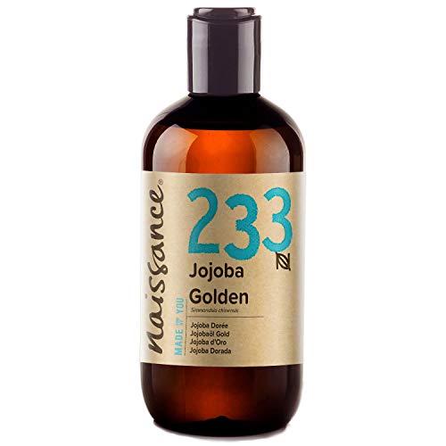 Naissance olio di Jojoba d’Oro 250ml - puro al 100%, Pressato a Freddo, Vegan, Cruelty Free, senza OGM, per l’idratazione della pelle e dei capelli