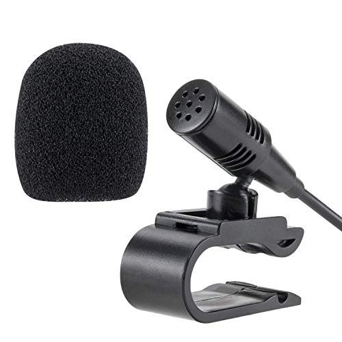 Smartnavi Microfono esterno con jack da 3,5 mm per auto, portatile, per lettore DVD, radio, portatile, lettore stereo, cuffie, con cavo da 3 m, tecnologia Plug-and-Play
