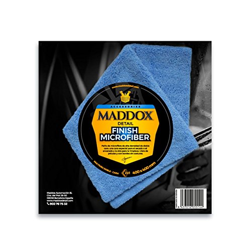 Maddox Detail - Finish Microfiber - Panno in microfibra 40 x 40 cm, robusto, non lascia pelucchi. Due lati con bordi senza cuciture.