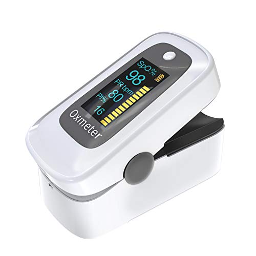 MOMMEDPulse oximeter, Pulsossimetro Da Dito Professionale con allarme Letture accurate SpO2 indice di perfu-sione, ossigeno nel sangue, frequenza del polso