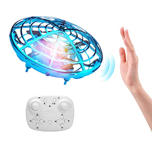 ShinePick Mini UFO Drone, Palla Volante Giocattoli Volanti Controllati a Mano Ricaricabile, RC Quadricottero Induzione a Infrarossi con Luci a LED per Bambini RagazzoRagazza Interno Esterno