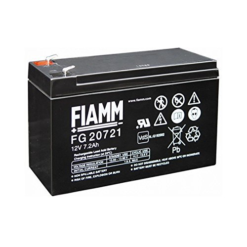 NUOVO FIAMM IC-FG20721 Batteria al Piombo 12V 7,2Ah (Fast |on 4,8mm)