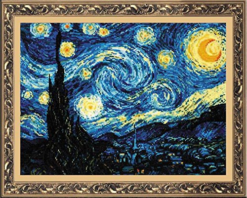 RIOLIS - Kit Punto Croce, Motivo: la Notte Stellata di Van Gogh