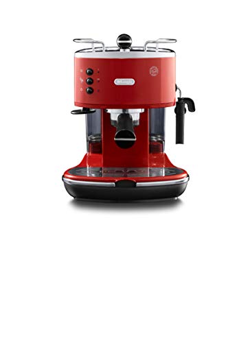 De'Longhi Icona Eco 311.R Macchina da Caffè Espresso Manuale, Caffè in Polvere o in Cialde E.S.E., 1100 W, Rosso