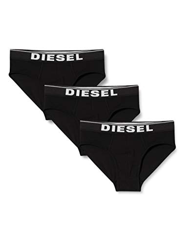 Diesel UMBR-ANDRETHREEPACK, Slip Uomo, Nero (Black/Black/Black E4101-0Jkkb), L, Pacco da 3