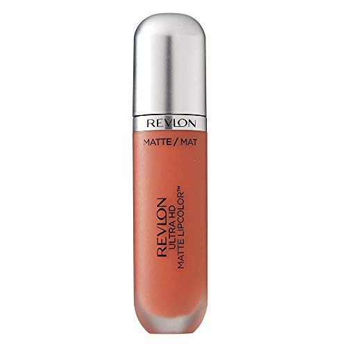 Revlon make up matte ultra HD lipcolor, rossetto liquido effetto opaco con colore ad alta definizione (etichetta in lingua italiana non garantita), 5.9 ml