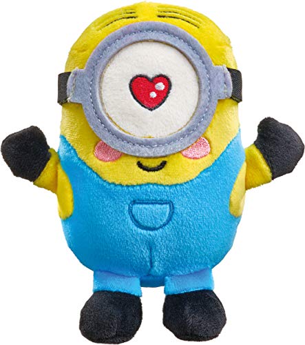 Schmidt Spiele- Minions-Peluche Stuart Innamorato, 15 cm, Multicolore, 42729