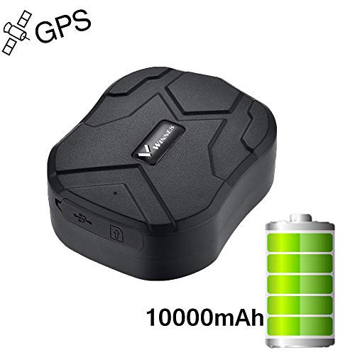 Winnes Localizzatore auto GPS Tracker,10000mAh 150 Giorni Standby Impermeabile Anti-theft Geo-Fence Move Alarm GPS Locator per Auto/Veicoli/Camion/Moto/App Gratuita TK905B