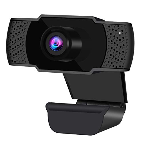 Webcam con microfono, HD1080P Webcam Streaming Videocamera Web Videocamera USB 2.0 per PC  per videochiamata, studio, conferenza, registrazione