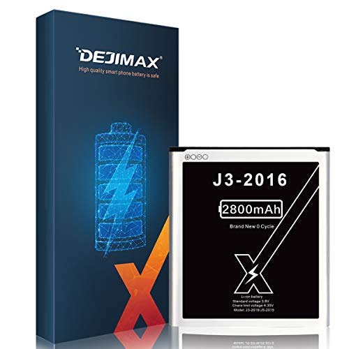DEJIMAX Batteria per SAMSUNG Galaxy J3 2016/J5 2015, alta capacità 2800mAh G531F J500F EB-BG530BBC EB-BG530BBE