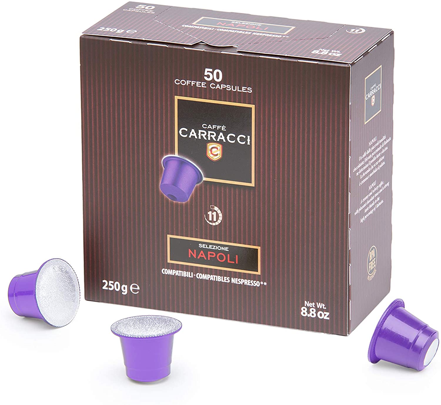 Caffè Carracci Capsule Compatibili Nespresso Napoli - 50 capsule