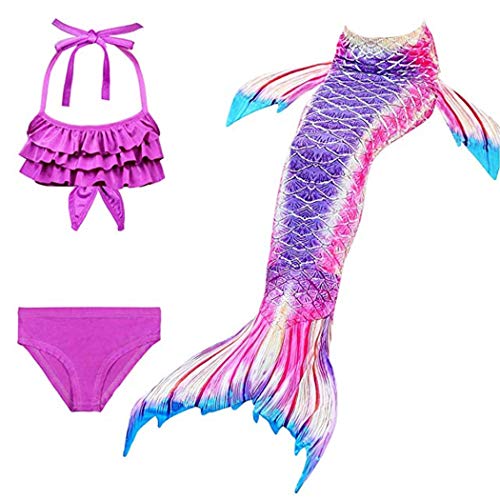 shepretty Coda di Sirena con Bikini per Bambina,DH21+WJF74,140