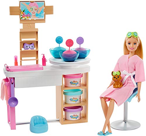 Barbie alla Spa, Playset con Bambola, Cagnolino e Accessori, Giocattolo per Bambini 3+ Anni,GJR84