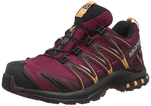 Salomon XA PRO 3D GTX W, Scarpe da Trail Running Donna, Granata (Rhododendron/Winetasting/Cantaloupe), 42 2/3 EU