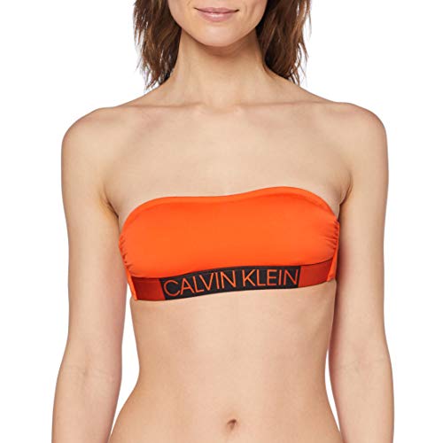 Calvin Klein Bandeau-RP Reggiseno Bikini, Rosso (Mandarin Red 659), Unica (Taglia Produttore: Medium) Donna