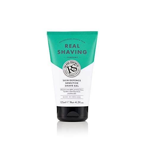 The Real Shaving Company Skin Defence Sensitive Shave Gel - Ultimate razor glide, precision shave, Soothes, calms & protects sensitive skin. 1 x 125 ml