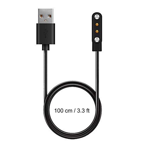 Cavo di ricarica per smartwatch, caricatore magnetico a 2 poli, adattatore di base per smartwatch, cavo di ricarica USB magnetico per il cavo di base dello smartwatch Haylou Solar LS05 Sport.