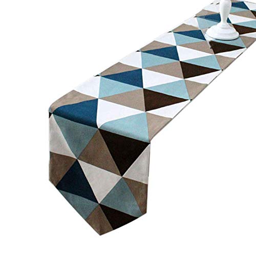 SODIAL Runner da Tavolo A Forma di Triangolo Geometrico Moderno - Tessuto da Tavolo in Poliestere Decorazione per Casa