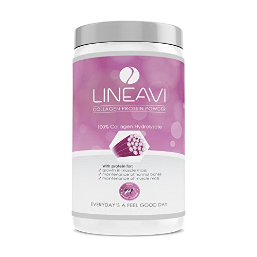 LINEAVI polvere proteica al collagene, 100% collagene idrolizzato da bovini, made in Germany, la proteina rinforza il tessuto connettivo, ideale per le diete low carb, 410 g