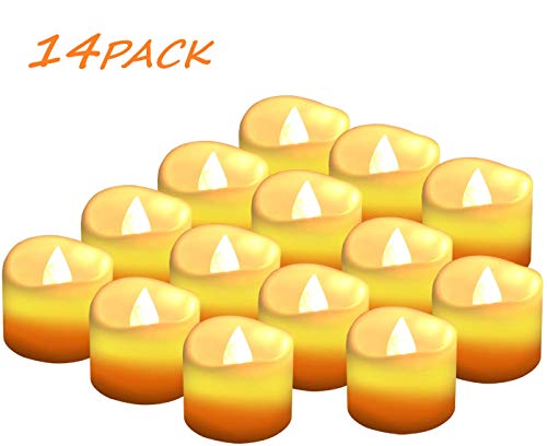 Candele a LED Senza Fiamma Portò Candele Flickering Flameless,per Decorazione di Casa Camera Natale Partito Matrimoni Compleann 14pack