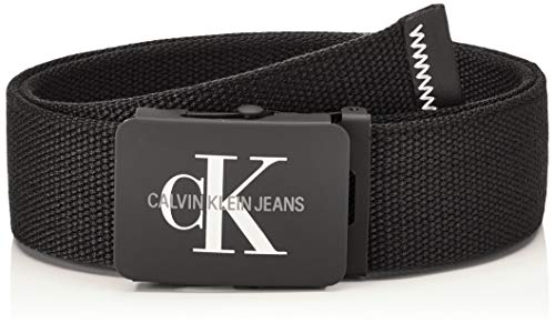 Calvin Klein J 4cm Adj.Monogram Canvas Belt Cintura, Nero (Black 001), 5 (Taglia Produttore: 85) Uomo
