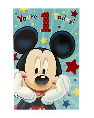 Carlton 493056 – 0 - 2,5 cm Disney Mickey Mouse Age 2,5 cm Birthday card