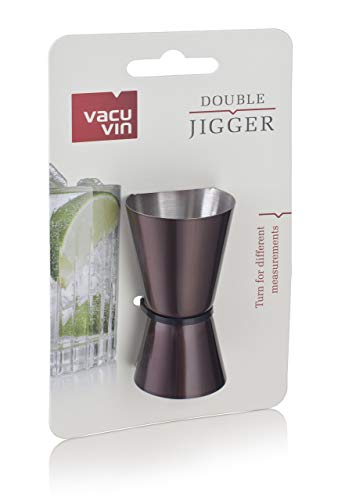 Vacu Vin 783256 Jigger Doppio, Acciaio Inossidabile E Marrone, Unica