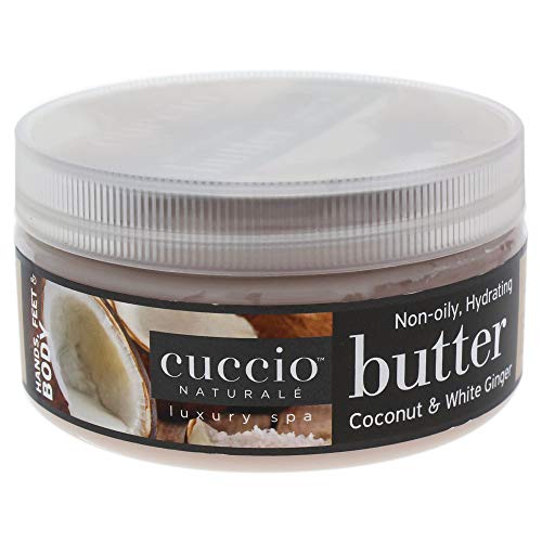 Cuccio Naturalé - Burro idratante, fragranza: cocco e zenzero bianco, 237 g