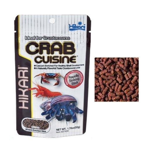 Hikari Crab Cuisine - Mangime completo in pellet per crostacei, paguri, gamberi, gamberetti, aragoste e altri pulitori d'acqua dolce e marina