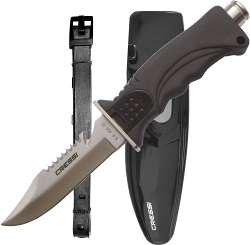 Cressi Skorpion Coltello Subacqueo, Unisex adulto, Nero, Taglia Unica