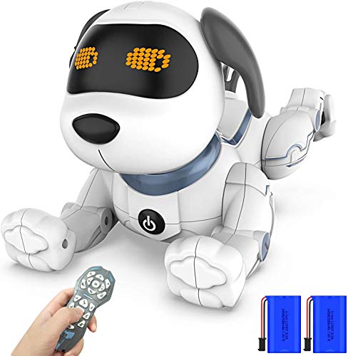 okk Cane Robot Intelligente, 2020 Cane Telecomandato di Recente con Canto, Danza, Conversazione, Giocattoli Educativi Precoci Intelligenti per 3-12 Anni Ragazzi Ragazze Regalo di Compleanno di Natale