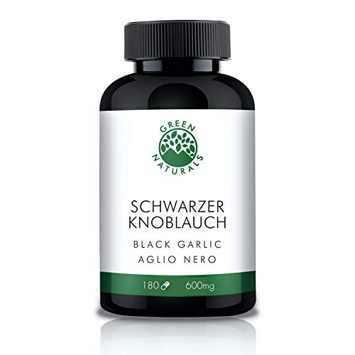 Aglio nero 180 capsule da 9000mg - estratto 15:1 - INODORE e digeribile - 100% vegano e senza additivi