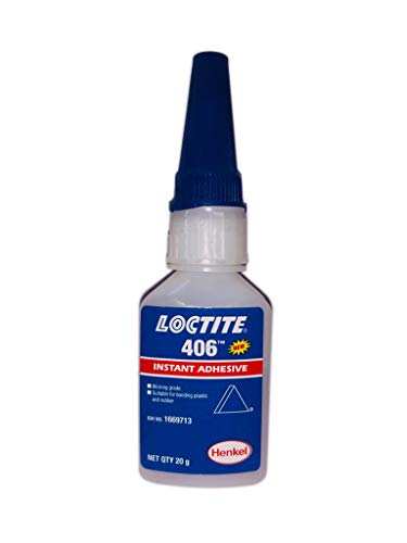 Genuine Henkel super colla Loctite 406 – Adesivo istantaneo – 20 g (19,8 gram) – ideale per uso su plastica e gomma