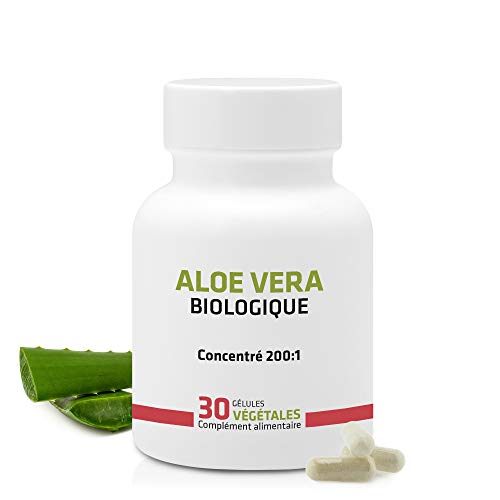 ALOE VERA BIO IN CAPSULE * 250 mg / 30 capsule * Digestione, immune * 100% soddisfatti o rimborsati * Fabbricato in Francia