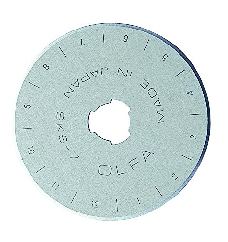 Olfa - Lame a rotella di ricambio in acciaio inossidabile in custodia di plastica, 45 mm, confezione da 1