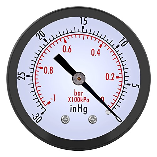 0 ~ -30inHg 0 ~ -1bar Manometro di pressione del vuoto Manometro del quadrante di pressione di 50 mm Manometro per l'olio del gas nell'aria